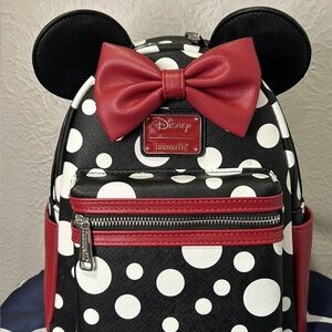 Loungefly Polka Dot Backpack - Black and Red RARE